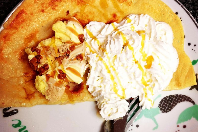 Ice cream and whipped cream. Yes please!
