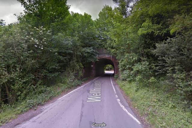 The crash happened in Wellhouse Lane in Winchester. Picture: Google Maps