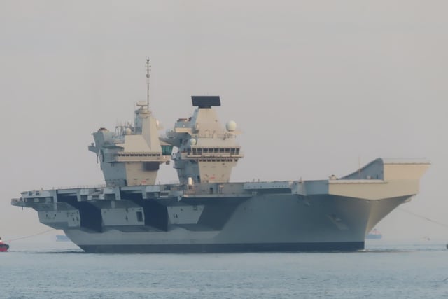 HMS Queen Elizabeth returned to Portsmouth on July 30 after spending several months in Rosyth for repairs.
