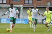 Could Bognor Regis (white/green) be facing Gosport Borough for the first time in a competitive game in next season's Southern League? Picture by Trevor Staff