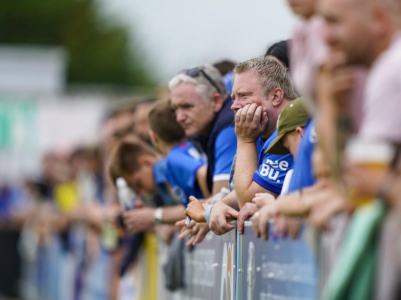 These fans carefully cast their eye over the Blues' summer additions against Bognor.