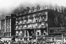 The fire at the Royal Beach Hotel, Southsea, in 1911