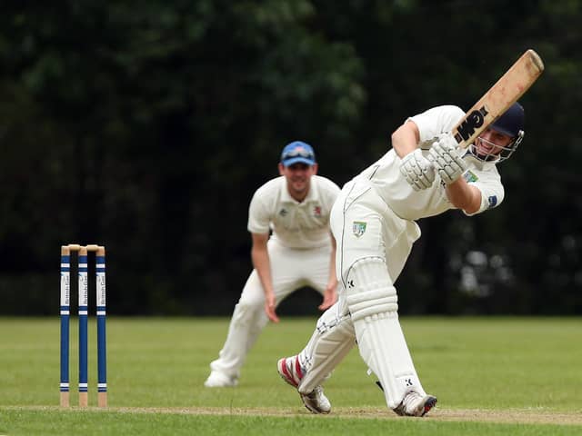 Sam Floyd hit his maiden Southern Premier League ton for Sarisbury against Liphook & Ripsley. Picture: Chris Moorhouse