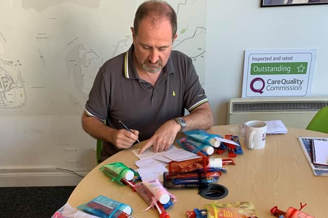 Mark Gettinby sends gifts to staff