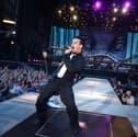 Robbie Williams takes to the stage at BST Hyde Park this weekend (July 6), but will the weather hold out for the “Angels” singer? (Credit: Getty Images)