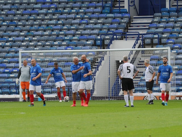 Pompey Legends v Alan Knight Celebrity XI in a charity fundraising match at Fratton Park on Bank Holiday Monday. Picture: Sarah Standing (050525-6085)