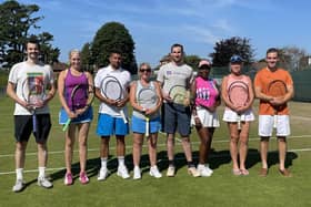 Avenue v Warsash Mixed (from left):  James Rosenthal, Katie Rowley, Viola Masona, Tom Dow, Jodie Adams, Ed Percival, Victoria Pine, Andy Herrod-Taylor