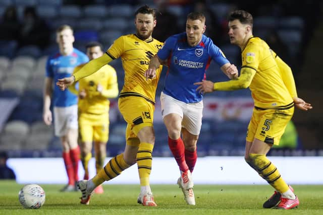 Lee Brown returned to Pompey's starting line-up against MK Dons. Picture: Joe Pepler