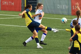 Kau'inohea Taylor scored twice as Moneyfields defeated Keynsham 3-1 to secure third place in the Women's National League South West Division 1. Picture: Dave Haines