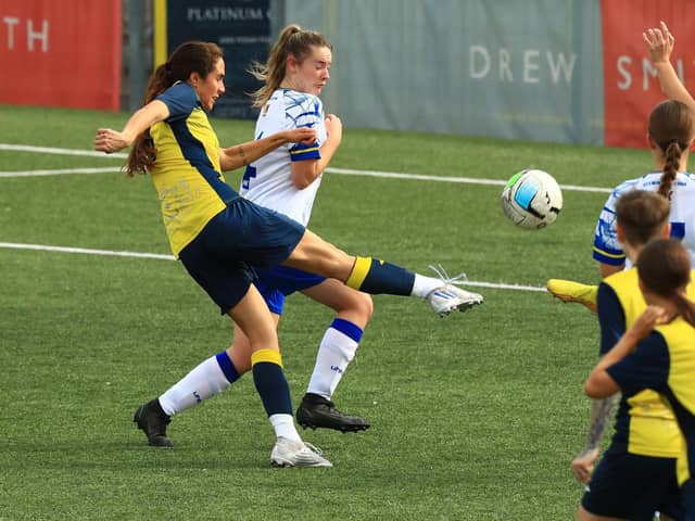 Kau'inohea Taylor scored twice as Moneyfields defeated Keynsham 3-1 to secure third place in the Women's National League South West Division 1. Picture: Dave Haines