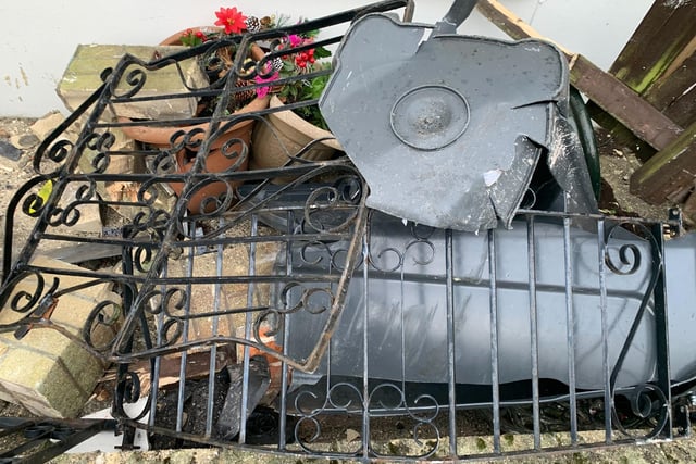 Images from the scene of a two-car collision in Alverstoke - which saw three people arrested - show the extent of damage caused during the incident.