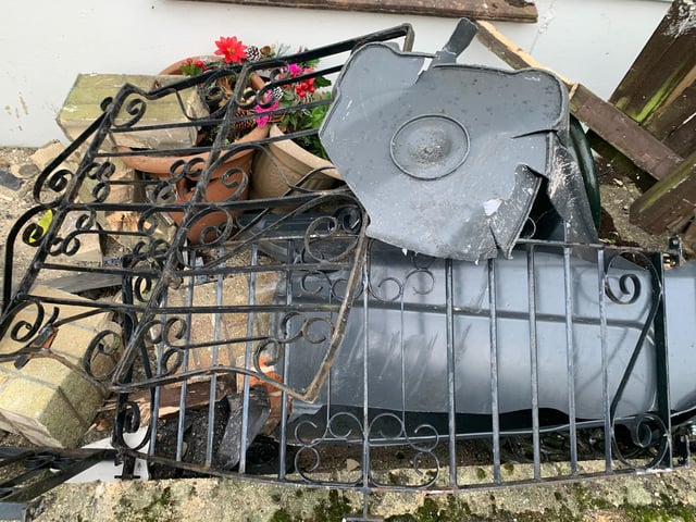 Images from the scene of a two-car collision in Alverstoke - which saw three people arrested - show the extent of damage caused during the incident.