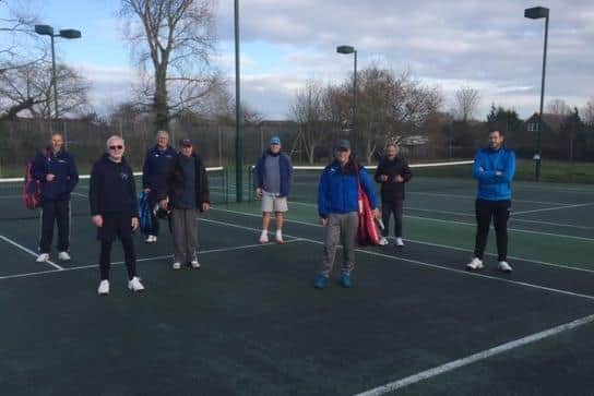 Players from Fishbourne and Canoe Lake 4ths from left to right; Martin Jewell, Dick Nicholson, Tim Fielder, Andre Rogers, Keith Evans, Carl Pendle, Rod Bailey and Phil Tite