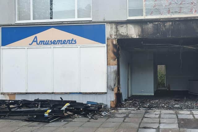 Picture shows the aftermath of the fire in Commercial Road, Portsmouth, this morning. Picture: Habibur Rahman