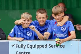 The next generation of Pompey fans at Bognor.
