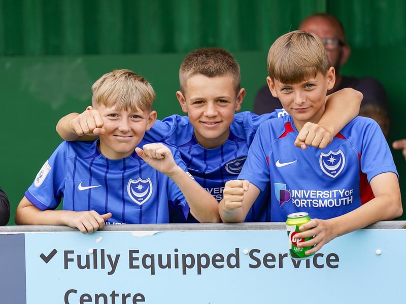 The next generation of Pompey fans at Bognor.