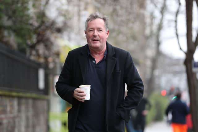 Piers Morgan returns to his home in Kensington, central London, the morning after it was announced by broadcaster ITV that he was leaving as a host of Good Morning Britain. Picture: Jonathan Brady/PA Wire