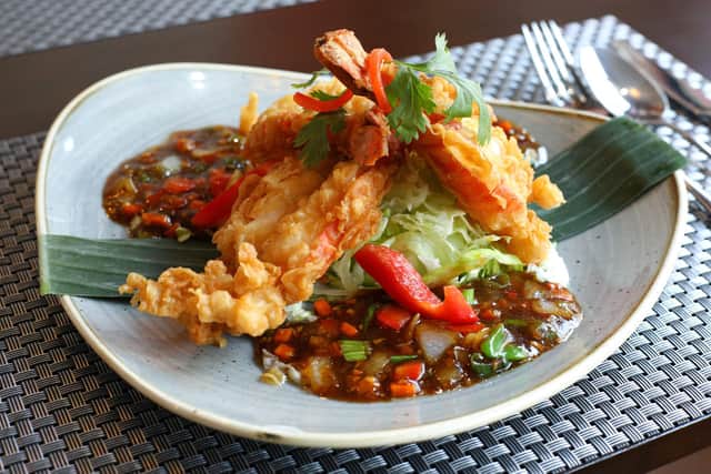 Jumbo prawns in a garlic and pepper sauce. Siam Square, Osborne Road, Southsea. Picture: Chris Moorhouse