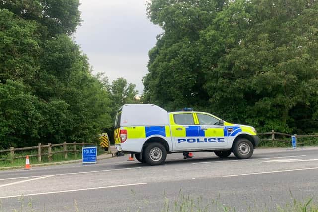 Police at Havant Thicket on May 21 2020 on the night that Hampshire police said they found a body in the search for missing 16-year-old Louise Smith from Havant after she went missing on VE Day, May 8 2020. Picture: Sarah Standing