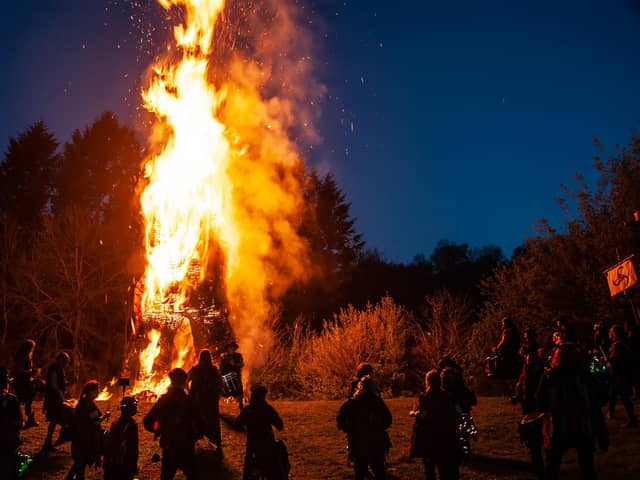Thousands of people gathered at Butser Ancient Farm on Saturday, April 30, 2023, to celebrate the Beltain Celtic Fire Festival. The festival, which is the only one like it in the UK, marked the beginning of summer in the ancient Celtic calendar and culminated in the burning of a 30ft tall wicker man.

Picture: Butser Ancient Farm