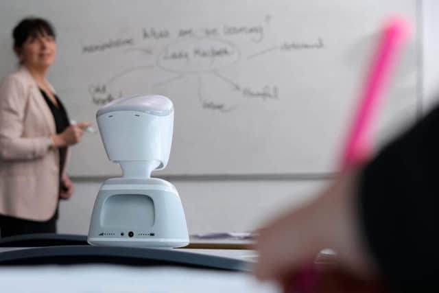 An AV1 robot in a lesson