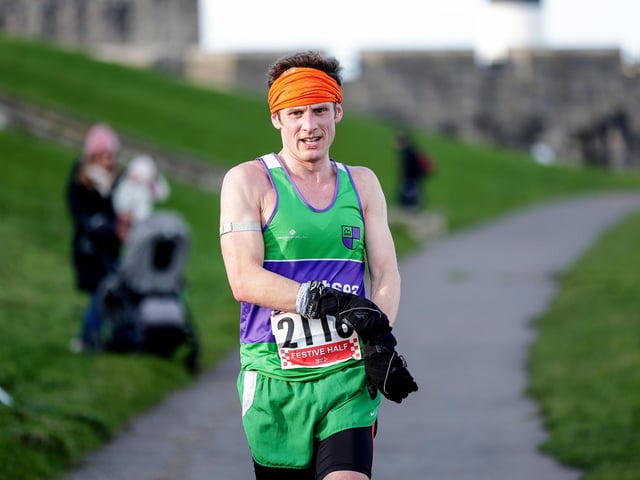 Jack Collins was third in the half marathon. Picture: Chris  Moorhouse (221224-67)