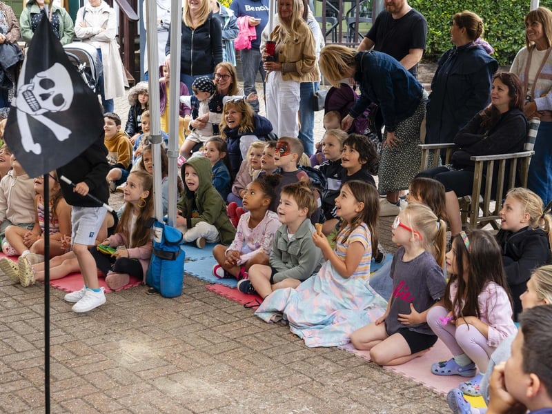 Children watching Captain Crossbones at Port Solent. Picture: Matthew Clark