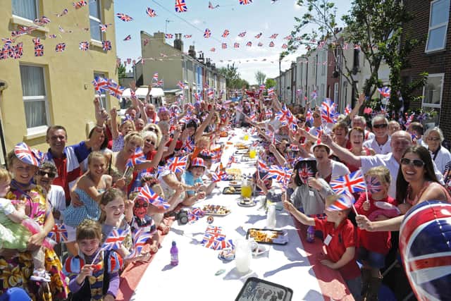 Residents of Kassassin Street in Southsea enjoy their street party which they held for the Queen's Diamond Jubilee. Picture: Ian Hargreaves  (121927-7)