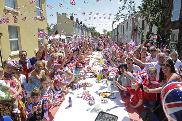 Residents of Kassassin Street in Southsea enjoy their street party which they held for the Queen's Diamond Jubilee. Picture: Ian Hargreaves  (121927-7)