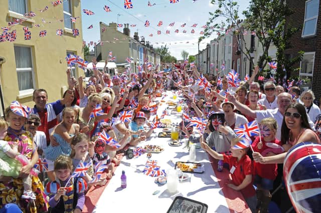 Residents of Kassassin Street in Southsea enjoy their street party which they held for the Queen's Diamond Jubilee. Picture: Ian Hargreaves (121927-7)