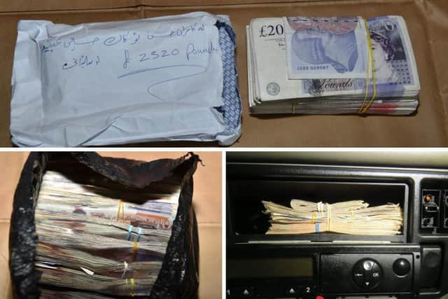 Cash seized by the NCA while investigating the people smuggling gang. Picture: National Crime Agency.