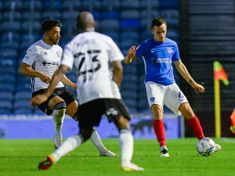 Returning former Pompey boss Paul Cook masterminded a 4-0 hammering as Ipswich ran riot against the hapless Blues. Already 1-0 down, two goals in four second-half minutes condemned Danny Cowley's men to an embarrassing defeat, with Wes Burns later adding to the Tractor Men's tally. Picture: Graham Hunt/ProSportsImages