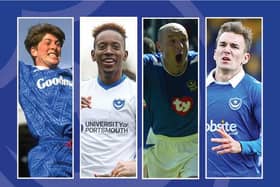 From left: Darren Anderton, Jamal Lowe, Steve Stone and Jed Wallace