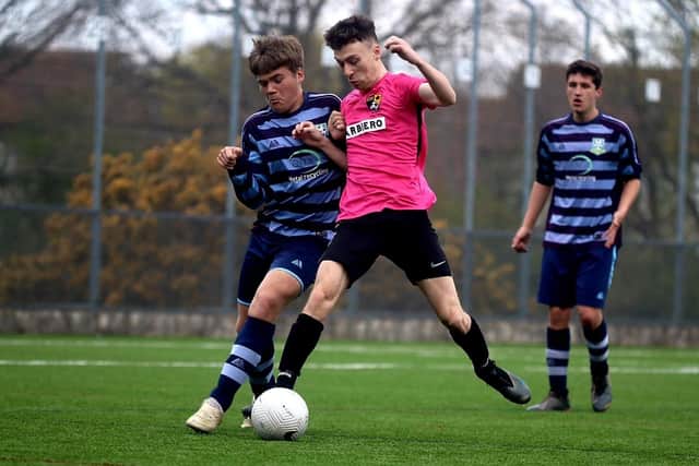 AFC Trades (pink) v AFC Eastney. Picture: Tom Phillips