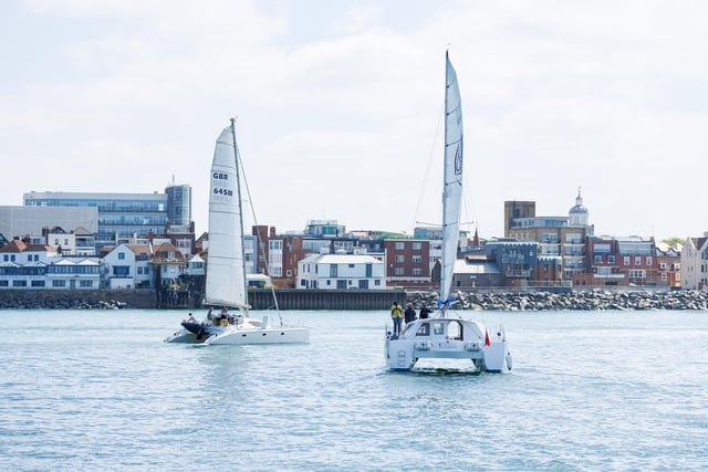 Visitors could sail on a short cruise for free at the Gosport Marine Festival. Picture:Marcin Jedrysiak