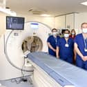 The microwave ablation equipment at QA Hospital.
From left to right, Hannah Califano (Sister), Renee Coxen (Senior Sister), Dr Nancy Boniface (Consultant Anaesthetist), Dr Ball (Consultant Interventional Radiologist), Ben Ridge (CT Cardiac Lead), Steve Adey (Senior Operating Department Practitioner) and Ruth Burghard (Supply Chain Coordinator).
Picture: PHU