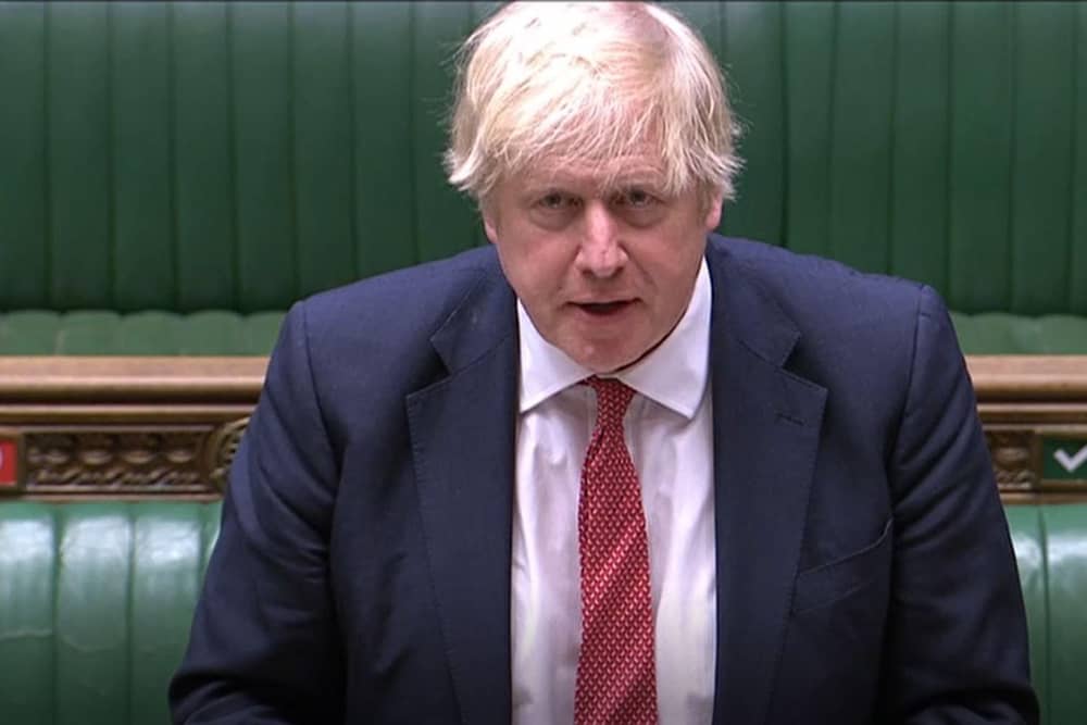 Prime Minister Boris Johnson delivers his statement to the House of Commons on Covid-19. Picture: PA Wire