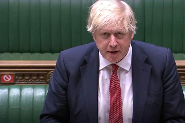 Prime Minister Boris Johnson delivers his statement to the House of Commons on Covid-19. Picture: PA Wire