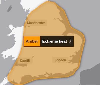 The warning has been issued for Sunday, July 17.