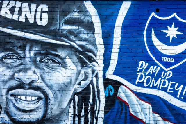 The Pompey Supporter's Trust allowed fans to vote for who they wanted to be included in the mural. FA Cup winning hero Nwankwo Kanu was one of the ones selected.