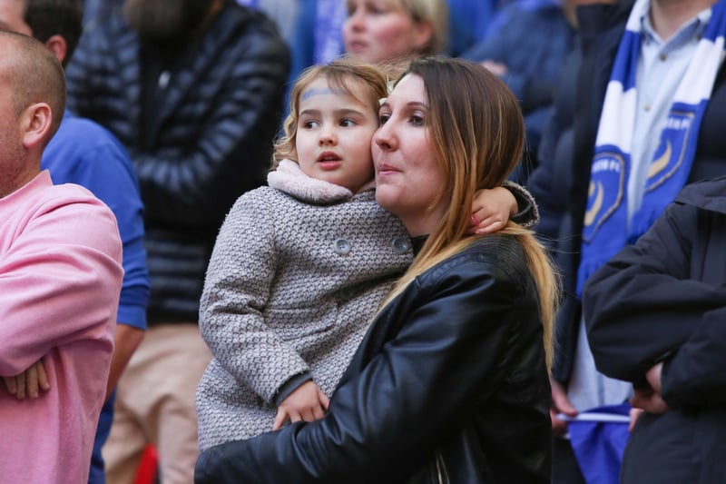 Pompey fans at Wembley against Sunderland in the Checkatrade Trophy final on March 31, 2019. Picture: Habibur Rahman