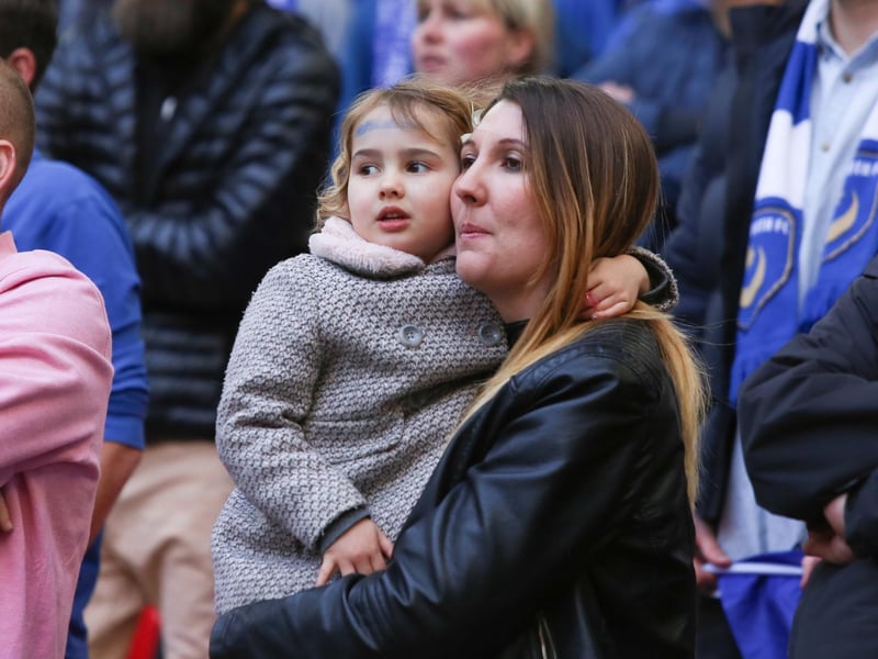 Pompey fans at Wembley against Sunderland in the Checkatrade Trophy final on March 31, 2019. Picture: Habibur Rahman