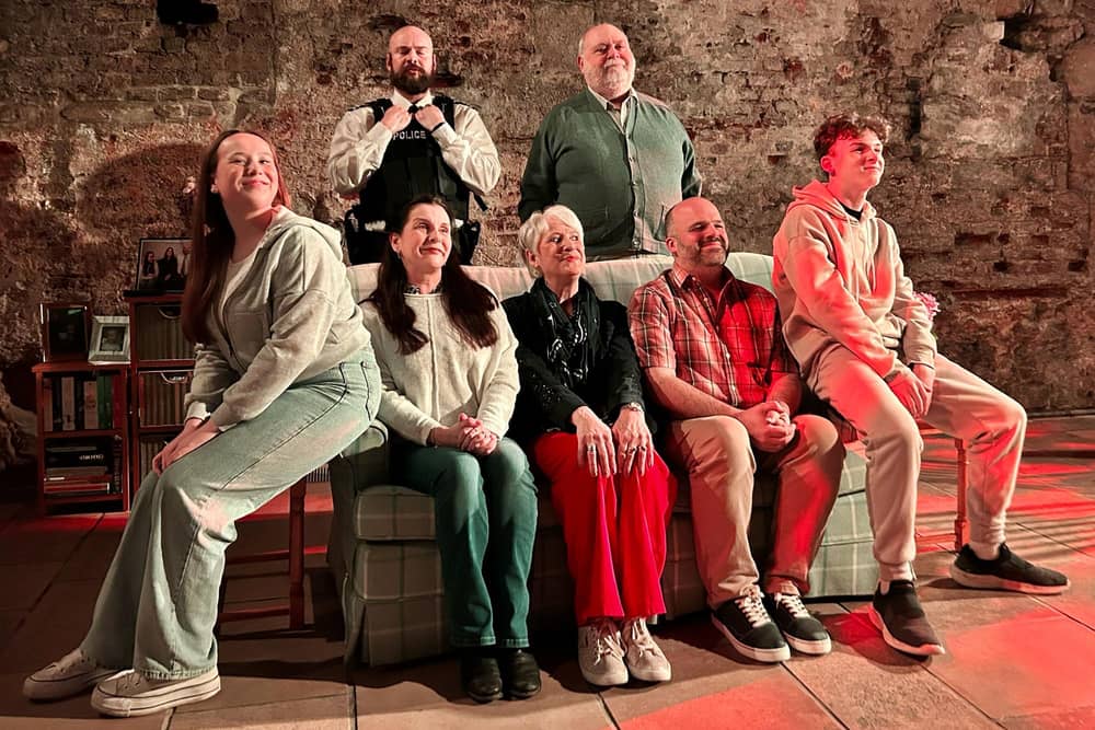 The cast of CCADS' production of The Unfriend at The Square Tower, Old Portsmouth