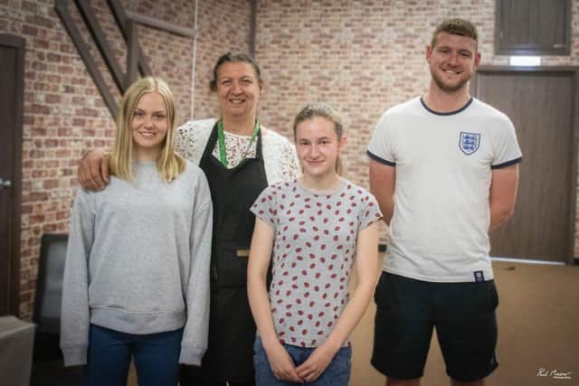 The Stable Door Café in Shedfield Equestrian Centre, which has started holidng weddings. Staff Ahryn (Spud), Lucy, Mia and Sam. Picture by Paul Messer Photography