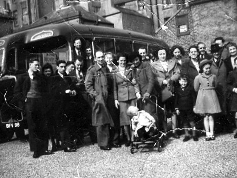Gosport and District Motorcycle Club coach outing to Brighton in 1949