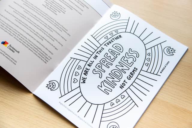 The Portsmouth Creates colouring book.