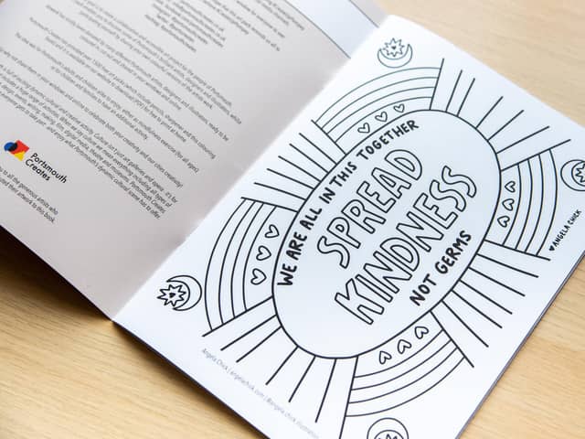 The Portsmouth Creates colouring book.