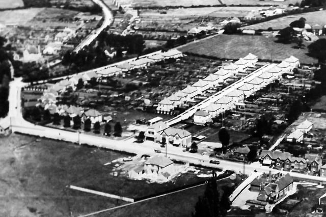 Bedhampton before mass building took place to the north. The A27 runs left to right across the bottom.