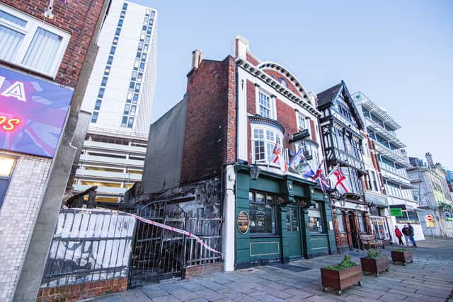 The landlord of the Ship Anson in The Hard said he was lucky to be part of 'the best community in the world' after a fire destroyed part of the historic boozer. 

Picture: Habibur Rahman