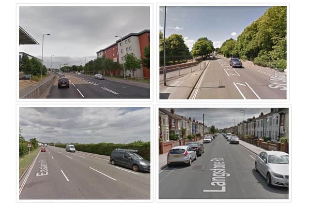 A collage of four of the Portsmouth roads which were voted by readers to be among the city's worst 21 roads for speeding. Picture: Google Street View